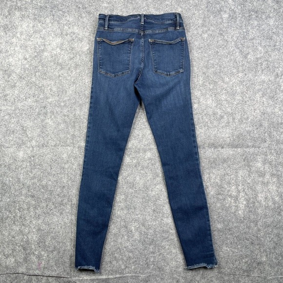 FRAME Denim Le High Skinny 26 Jeans Women's Blue Step Hem Stretch Medium - Picture 10 of 10